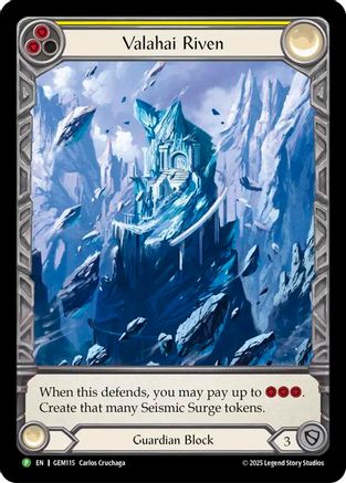 Valahai Riven (Yellow) (Extended Art) (GEM115) Rainbow Foil - GEM Pack