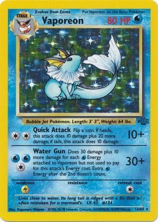 Vaporeon (12) (Unlimited) Holofoil - Jungle