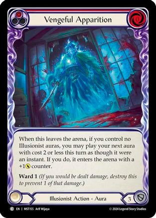 Vengeful Apparition (Red) (MST155) Rainbow Foil - Part the Mistveil