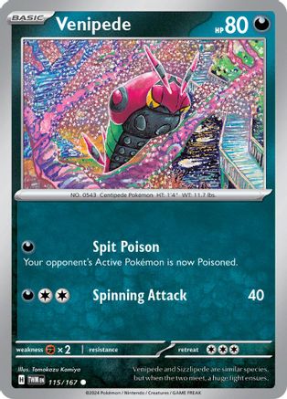 Venipede (115) Reverse Holofoil - Twilight Masquerade