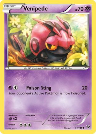 Venipede (51) Reverse Holofoil - XY Base Set