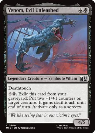 Venom, Evil Unleashed (800) Foil - Commander: Marvel Super Heroes