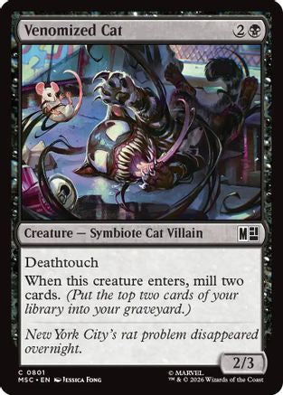 Venomized Cat (801) Foil - Commander: Marvel Super Heroes