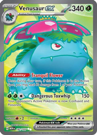 Venusaur ex (Full Art) (182) Holofoil - 151