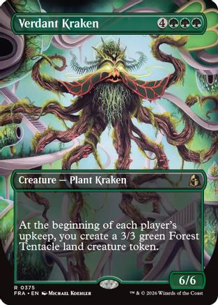 Verdant Kraken (Borderless) (375) Foil - Reality Fracture