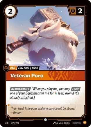Veteran Poro (099) Foil - Spiritforged