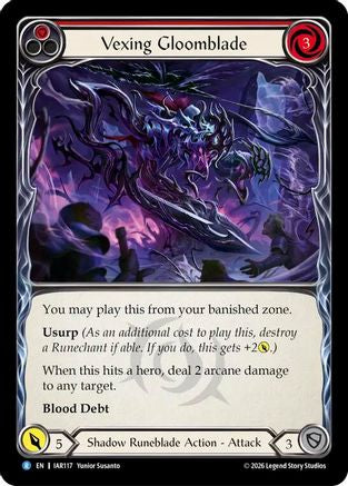 Vexing Gloomblade (Red) (IAR117) Rainbow Foil - Usurp the Shadow Throne
