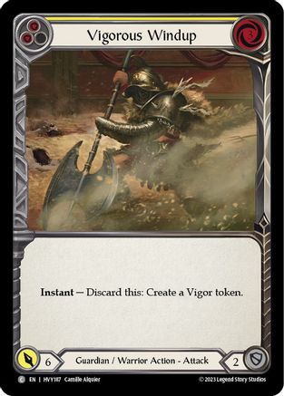 Vigorous Windup (Yellow) (HVY187) Rainbow Foil - Heavy Hitters