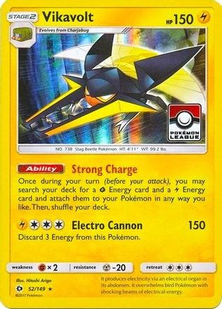 Vikavolt (Pokemon League) (52) Holofoil - Sun & Moon