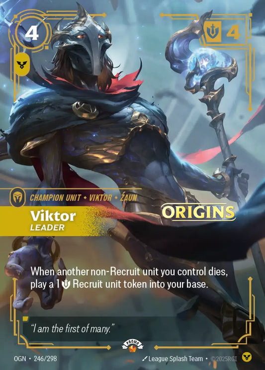 Viktor – Leader (Stamped Champion) (246) Foil - Riftbound Promotional Cards