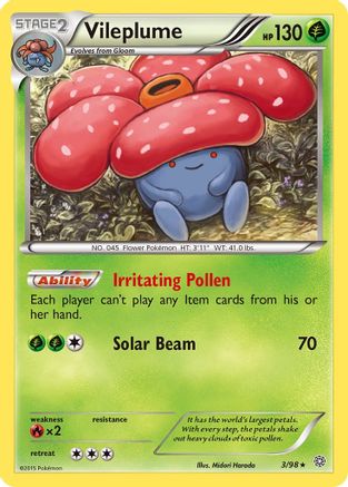 Vileplume (3) Reverse Holofoil - Ancient Origins
