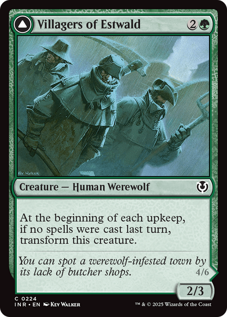 Villagers of Estwald // Howlpack of Estwald (224) Foil - Innistrad Remastered