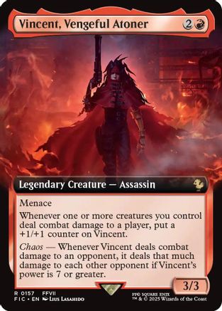 Vincent, Vengeful Atoner (Extended Art) (157) Foil - Commander: FINAL FANTASY