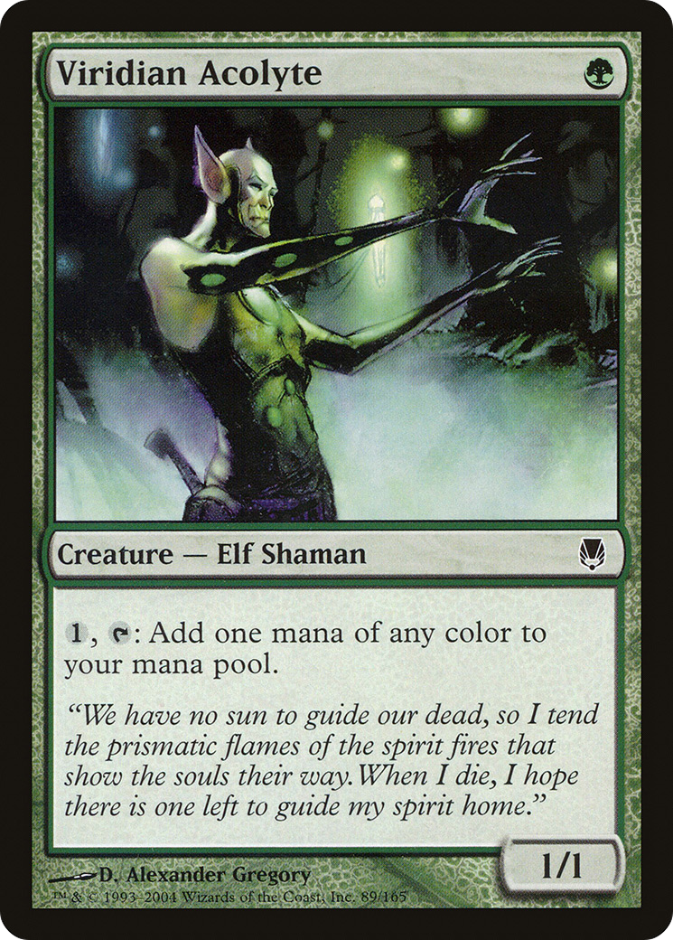 Viridian Acolyte (089) Foil - Darksteel