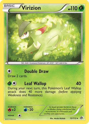 Virizion (15) Reverse Holofoil - Legendary Treasures