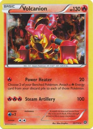 Volcanion (Cracked Ice Holo) (Deck Exclusives) (25) Holofoil - Steam Siege