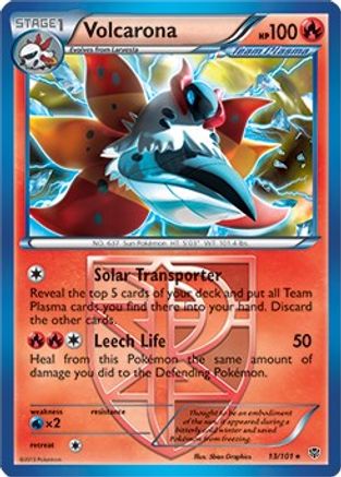 Volcarona (Deck Exclusives) (13) Holofoil - Plasma Blast