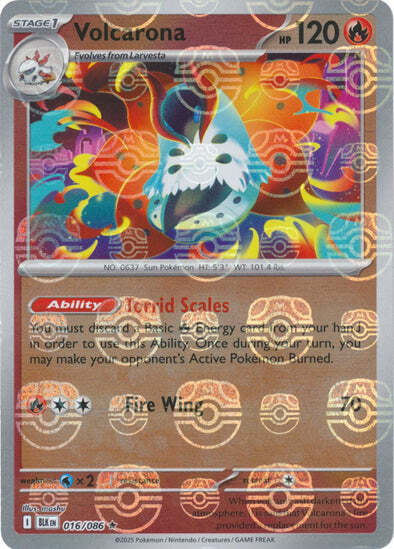 Volcarona (Master Ball Pattern) (16) Reverse Holofoil - Black Bolt