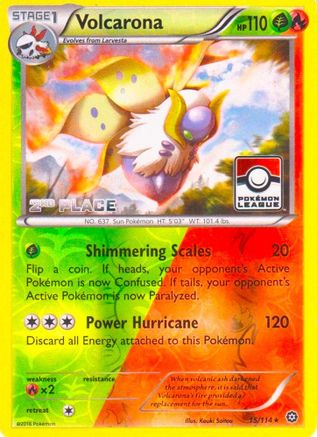 Volcarona (Pokemon League) [2nd Place] (15) Reverse Holofoil - Steam Siege