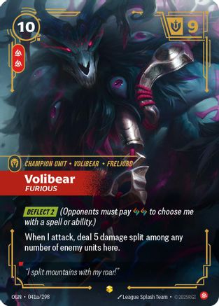 Volibear – Furious (Alternate Art) (041a) Foil - Origins