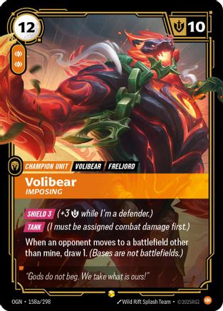 Volibear – Imposing (Alternate Art) (158a) Foil - Origins