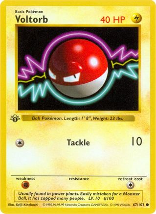 Voltorb (67) (Unlimited) - Base Set (Shadowless)