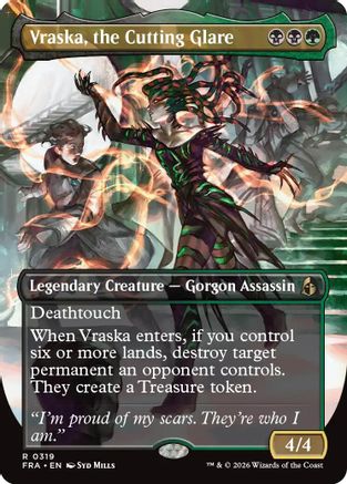 Vraska, the Cutting Glare (Borderless Echoed Pairs) (319) Foil - Reality Fracture