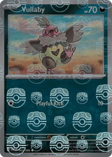 Vullaby (Master Ball Pattern) (63) Reverse Holofoil - White Flare