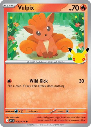 Vulpix (9) Holofoil - 30th Celebration