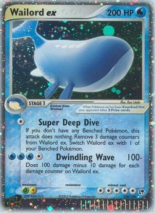 Wailord ex (100) Holofoil - Sandstorm