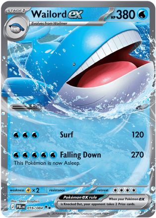 Wailord ex (16) Holofoil - Pitch Black
