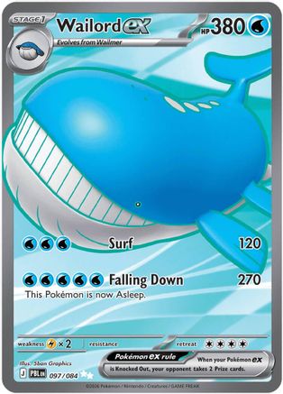 Wailord ex (Full Art) (97) Holofoil - Pitch Black