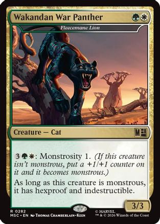 Wakandan War Panther – Fleecemane Lion (282) Surge Foil - Commander: Marvel Super Heroes
