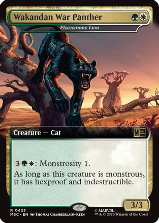 Wakandan War Panther – Fleecemane Lion (Extended Art) (423) - Commander: Marvel Super Heroes