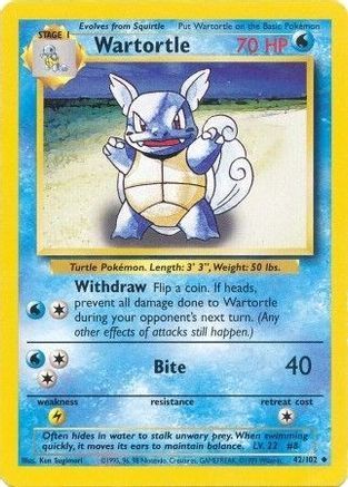 Wartortle (42) - Base Set