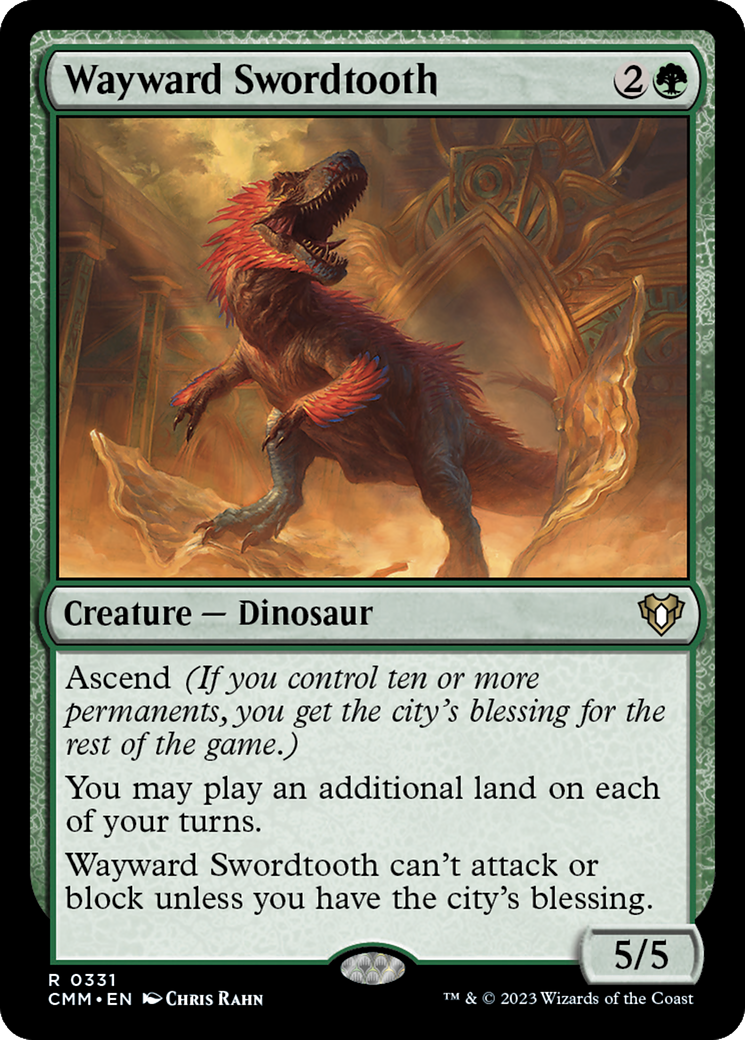 Wayward Swordtooth (331) - Commander Masters