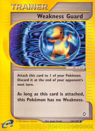 Weakness Guard (141) Reverse Holofoil - Aquapolis