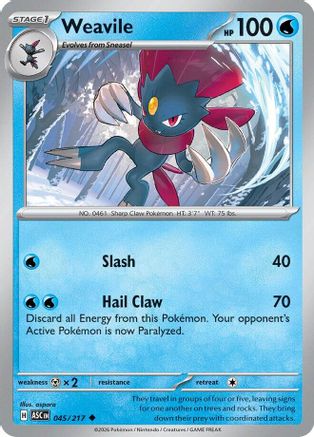 Weavile (45) - Ascended Heroes