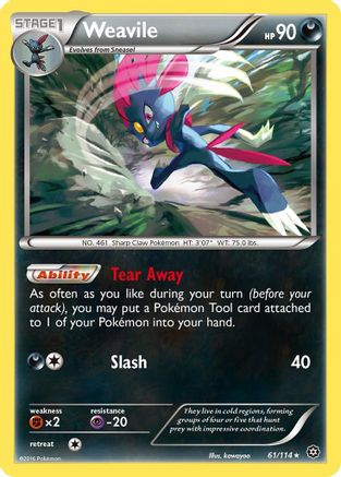 Weavile (61) Reverse Holofoil - Steam Siege
