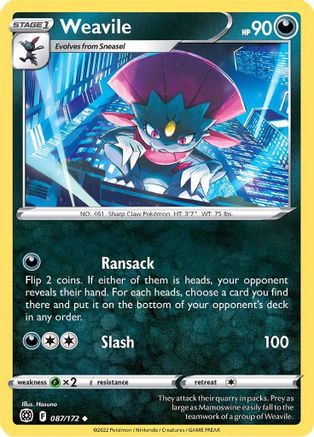Weavile (87) - Brilliant Stars