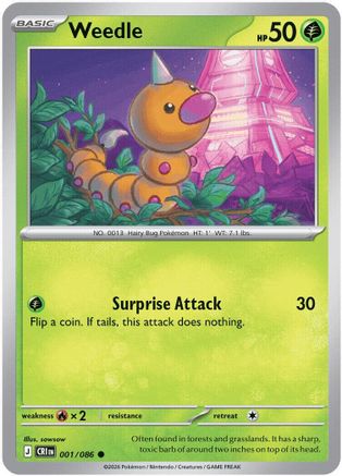 Weedle (1) Reverse Holofoil - Chaos Rising