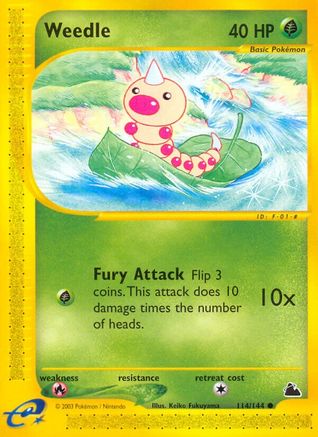 Weedle (114) Reverse Holofoil - Skyridge