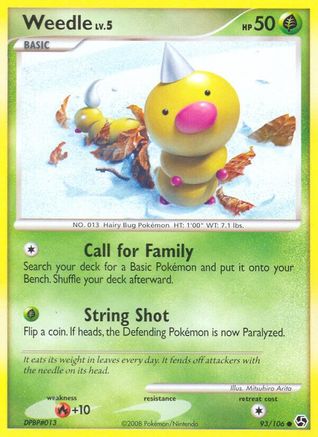 Weedle (93) Reverse Holofoil - Great Encounters