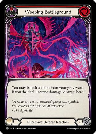 Weeping Battleground (Red) (PEN103) - Compendium of Rathe