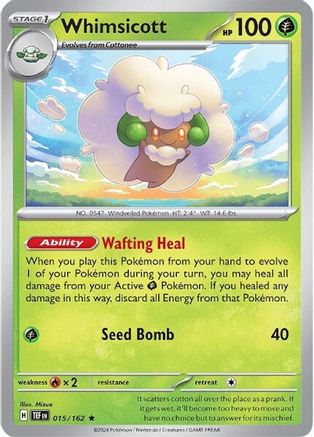 Whimsicott (15) Reverse Holofoil - Temporal Forces