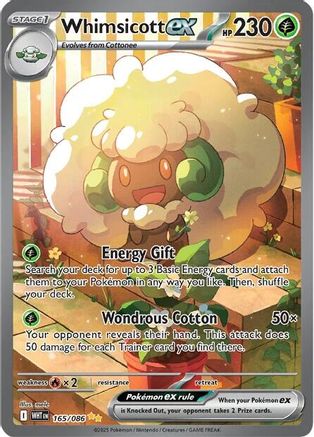 Whimsicott ex (Alternate Full Art) (165) Holofoil - White Flare