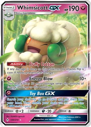 Whimsicott GX (140) Holofoil - Unbroken Bonds