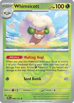 Whimsicott (Master Ball Pattern) (8) Reverse Holofoil - Prismatic Evolutions