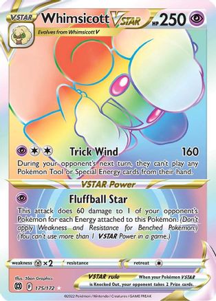 Whimsicott VSTAR (175) Holofoil - Brilliant Stars