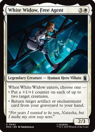 White Widow, Free Agent (042) Foil - Marvel Super Heroes